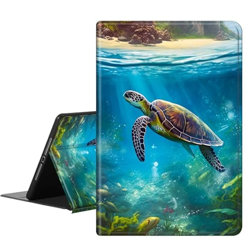 for Apple iPad Air 13 Inch Case (M3/M2-2025/2024 Release), Slim iPad 13 Protective Case with Stand Hard Back Shell for iPad Air 13, Auto Wake/Sleep, The Roaming Turtle