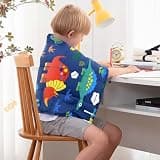 ROKDUK Weighted Lap Blanket for Adults Kids, Weighted Lap Pad for Dog Pet 17"x22" 2lbs Small Weighted Blanket for Sleeping Shoulder Back Relaxation Travel Office Blue Dinosaur