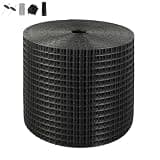 Rust-Proof PVC Coated Solar Panel Bird Barrier, 6 Inch x 100ft 1/2 Inch Wire Mesh Roll, Full Kit with 100 Aluminum Alloy Fasteners
