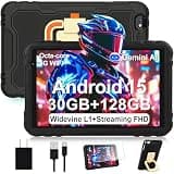 2026 Tablet 10 inch Android 15 Tablets 30GB+128GB+1TB Expand, 8000mAh Octa-Core Eletronic Tablet with Drop-proof Case, Gemini AI, HD IPS Display, GPS, 5G WIFI,Split-screen, Widevine L1 -Metal Black