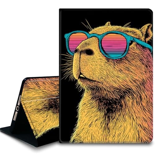 Bxgolkgd Tablet Case for iPad 10.5 Inch (iPad Air 3rd 2019/iPad Pro 2017),Shockproof Stand Cover with Heat Dissipation,Auto Wake/Sleep Function,Cute Capybara