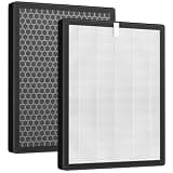 2 Pack KQ-36/KQ-36A Filter Replacement Compatible with Aucleia KQ-36 Air Purifier Larger 3-Stage Filtration for 99.97% Particle Reduction Dust Pets Hair Smoke Odor for Home Large Room 2,100 Ft²
