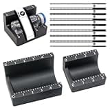 GANZHOUYILAN 2 Pcs Vial Label Applicator Bottle Labeling Application Tool with Label Stickers for Small Jars Essential Oils Containers Bottles(Black,3ml and 10ml)