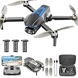 PLEGBLE Drones with Camera for Adults 4K, FPV Drone for Kids Beginners, Foldable RC Quadcopter with 3 Batteries 45 Mins Long Flight Time, Brushless Motor, One Key Start, Toys Gifts for Boys Teen Men