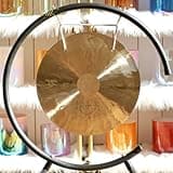 Crystal Soul Handmade Bronze Gong Customizable with Mallet For Meditation Mindfulness Sound Healing (32inch)