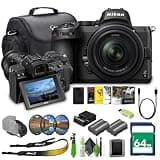 Nikon Z5 Mirrorless Full Frame Camera with 24-50mm Zoom Lens + EN-EL15C Battery + Memory Card Wallet + 64GB Memory Card + 12 Inch Flex Tripod + Photo Editing Software + More