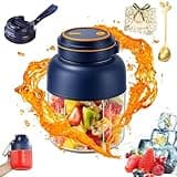 28/45 Oz Portable Wireless Juicer Cup, 2026 New 180W Rechargeable USB Personal Blender with 6-Blade System, Dual Lid Leakproof Design, Fresh Juice and Smoothie Maker (Blue-28OZ)