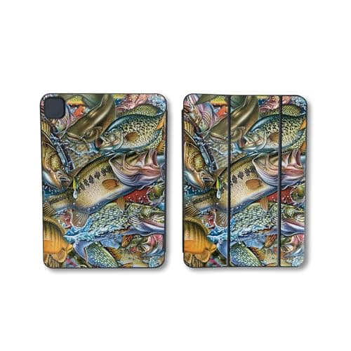 Skin Compatible with Apple Smart Folio for iPad Pro 11-inch (M4/M5) 2025 - Action Fish Puzzle - Premium 3M Vinyl Protective Wrap Decal Cover | Crafted in The USA by MightySkins