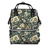 Pioyoku Victorian Floral (2) Print Diaper Bag Backpack -Multifunction Travel Baby Diaper Bag,Baby Bags For Girls Boys