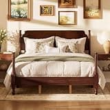 Merax Queen Size Vintage Wood Spindle Post Bed with Headboard