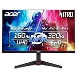 acer Nitro 27” 4K UHD 3840 x 2160 Gaming IPS Monitor | AMD FreeSync Premium | Up to 160Hz Refresh Rate with DFR to FHD 320Hz| Up to 0.5ms | 1 x Display Port 1.4 & 2 x HDMI 2.1 Ports | VG270K V4bmiipx
