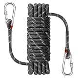 NorthPada Kayak Rope with Hook, 3/8 in x 10 ft, 15 kN, Reflective Black, Waterproof, Floating, for Boating, Marine, Mooring, Kayak, Canoe, Paddleboard