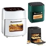 15ltouchscreen Air Fryer Multi-function Electric Cooker & Oven Anti-dry Burn Safety,surround Heating, For 4–5 People,1300w–1400w Black/white/green (Green)