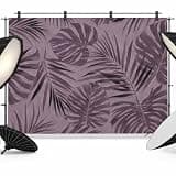 Purple Palm Leaves Backdrop 10x8ft Tropical Summer Beach Coastal Photography Backdrop Fabric Photoshoot Background Tapestry Banner for Birthday Baby Shower Decoration Party Video Photo Studio Props