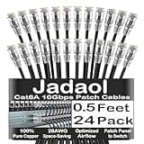 Cat6A 0.5ft 24-Pack Patch Cables