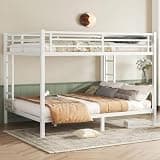 Metal Twin XL Over Twin XL Bunk Bed Frame, No Box Spring Needed,A1