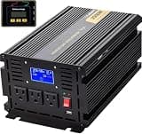 1pcs Power Inverter, 2500W Modified Sine Wave Inverter, 12V to AC 120V Car Converter, with Display, Remote Controller, LED