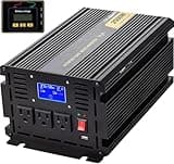 1pcs Power Inverter, 2500W Modified Sine Wave Inverter, 12V to AC 120V Car Converter, with Display, Remote Controller, LED