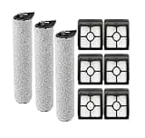 Replacement 3 Roller Brush & 6 HEPA Filter Kit Compatible With Eureka NEW500 Vacuum Cleaner – Soft Bristle, Floor Protection