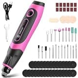Mini Cordless Rotary Tool:DEKOPRO 3.7V Rotary Tool Variable Speed Display with Type-C Charging, Power Rotary Tool with 70 Accessories for Sanding, Engraving, Polishing, Drilling, Cutting, DIY (Pink)
