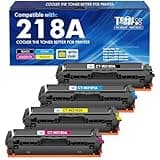 218A Toner Cartridges 4 Pack 3301fdw 3301 218 Compatible for HP 218A 218X Color LaserJet Pro MFP 3301cdw 3201dw 3301sdw Printer High Yield Ink Set W2180A with Chip (Black Cyan Yellow Magenta)