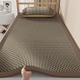Cooling Rattan Sleeping Mat, Foldable Breathable Sweat Absorbent Mattress for Dorm Room, Office, Bedroom