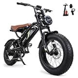 FLYSORA 1000W Electric Bike for Adults,48V 15.6Ah Electric Bicycle,28MPH Top Speed,24-50 Mile Range,16” Fat Tire Mountain e-Bike,Full Suspension,Dual Disc Brakes,UL2849 TUV Certified eBike