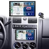 7 Inch Car Stereo Upgrade for GMC Canyon 2004-2012 with Wireless CarPlay and Android Auto, Double Din Android 14 IPS Touchscreen for Canyon Radio with GPS Bluetooth WiFi FM RDS SWC Camera Mic, 2+32G