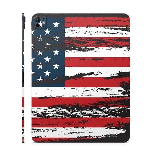 Skin Compatible with Apple iPad Pro 13 (M4) 2024 - Tattered Flag - Premium 3M Vinyl Protective Wrap Decal Cover - Easy to Apply | Crafted in The USA by MightySkins