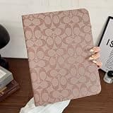 Brown Designer PU Leather Case for iPad Air 11 inch M4/M3/M2 (2026/2025/2024), iPad Air 5th/4th Gen(2022/2020) 10.9 '',Soft TPU Back Cover with Pencil Holder, Auto Sleep/Wake Function