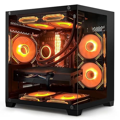 Panorama Gaming PC - Intel Core i5 13400F 2.5 GHz, RX 9060XT 16GB, 16GB DDR4 RAM 3200MHz,1TB PCIe SSD, WiFi & Bluetooth Windows 11-Black