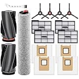 16 Pack Replacement Parts for eufy Omni E25/E28 Robot Vacuum Cleaner, 1 Pairs Main Brushes 1 Roller Mop 4 HEPA Filters 4 Side Brushes 4 Dust Bags 1 Cleaning Brush