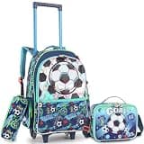 YOYTOO Kids Backpack for Boys with Lunch Box, Rolling Backpack with Wheels