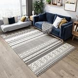 sunbiaouk Electric Heated Floor Mat, Indoor Graphene Floor Heating Mat Foot Warmer, Heated Area Rugs for Home Office Study Playroom