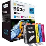 XLhippo 923e 923XL Ink Cartridges for HP Printers 8120e 8130e Series Replacement for HP 923e 923XL 923 Ink Cartridges for OfficeJet Pro 8125e 8135e 8138e 8139e 8135 8139 8130 8120 |4 Pack