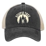 OOMOO Disc Golf Accessories Funny Gift for Womens Stupid Tree Hats for Mens
