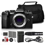 OM SYSTEM OM-5 Mark II Mirrorless Camera Black, 20.4MP Micro Four Thirds, 4K Video, 5-Axis Image Stabilization, IP53 Weather Sealed, Wi-Fi Bluetooth (Bundle)