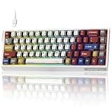 Typehaven SK68 65% Gaming Keyboard, Wired Backlit Mini Keyboard w/100% Hot-Swap Socket 68 Keys Aluminum Gaming Wired Keyboard for PC Laptop Game