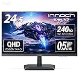 INNOCN 24.5 Inch Gaming Monitor 1440P 240Hz QHD 2K PC Desktop Gaming Screen Fast IPS HDMI 2.1 Display, DisplayPort, Built-in Speaker, 25G2S