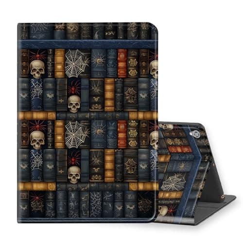 VOGDMKJG Stand Case for Lenovo Smart Tab M8 FHD 2nd Gen 2019 TB-8505F 8 Inch- Auto Sleep/Wake Multi-Angle View Protective Tablet Cover for Girl Boy Business Travel Skull Bookshelf