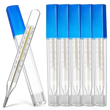 JOINPAYA Glass Thermometer: Cuban Temperature Thermometer for Fever - Traditional Old Fashioned for Adults Kids ℃ & ℉