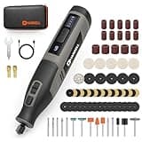 4V Cordless Rotary Tool Kit with 80Pcs, 4000mAh Long-lasting Battery, 6 Speeds 8000-28000RPM Rotary Tool with Digital Display for Cutting, Sanding, Polishing, Drilling, Engraving, DIY Crafts (Grey)