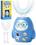 KEGOZ Kids Electric U Shaped Toothbrush for Ages 2-12, Blue