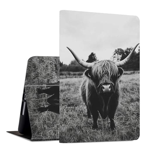 Case for Samsung Galaxy Tab S11 (2025) 11 inch Slim PU Leather Multi-Angle Viewing Flip Folio Smart Stand Cover with Auto Wake/Sleep for Samsung Tab S11 5G SM-X730/SM-X736B, A Highland Cow