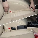 Givifive Car Seat Gap Filler Set of 2, Soft Foam Multifunctional Seat Side Gap Filler with Organizer & Hook Function, 3in1 Gap Stopper Universal Fit Car SUV Truck Fill The Gap Between Seat & Console