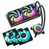 EKWB EK-Nucleus AIO CPU Cooler CR240 Lux and EK-Loop Fan FPT 120 D-RGB (3-Pack) Bundle, Black, TR-85167-89754