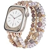 VISOOM Beaded Boho Bracelet Compatible for Apple Watch Band 40mm/38mm/41mm/42mm Iwatch Series 11 10 9 8 7 SE Series 6/5/4 Women Fashion Cute Handmade Crystal Beads Watch Strap for iPhone Bands 3/2/1