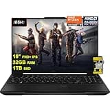 ASUS TUF Gaming A16 Laptop 16" FHD+ 165Hz 7ms 100% sRGB AMD Octa-core Ryzen 7 7735HS 32GB RAM 1TB SSD Radeon RX 7700S 8GB (>RTX4060) Backlit Type-C USB4 Fast Charging Win11 ICP Accessory