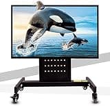 SDdPulse Universal TV Stand Portable TV Stand Wheels Mobile TV Trolley Stand Mount for LCD Flat Screen Mobile Cart Bracket Floor Display Rack Conference Display Stand Chair
