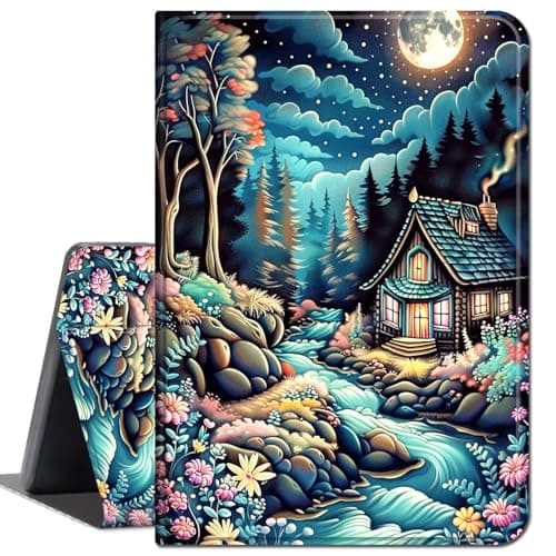for Samsung Galaxy Tab A 10.1 Case 2019, Only Fit (SM-T510/ SM-T515/ SM-T517 Case),Slim Lightweight Smart Shell Stand Cover with Auto Wake/Sleep Case for Galaxy Tab A 10.1,Forest and Moon